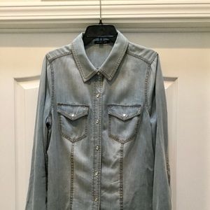 Trouve ( Nordstrom’s) Tencil fabric Western Shirt
